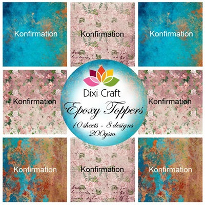 Dixi Craft - Epoxy Toppers - Konfirmasjon (9cm x 9cm)