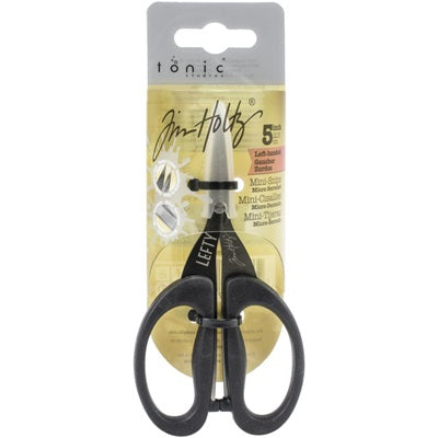 Tim Holtz - Non Stick Scissors - Kushgrip - Mini Snips 5" - Black - Left Handed