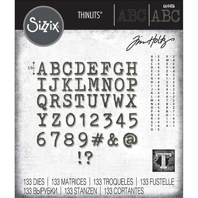 Tim Holtz Alterations - Thinlits - Alphanumeric Tiny Type - Upper Case