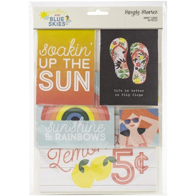 Simple Stories - Sunshine & Blue Skies  -  Snap Cards
