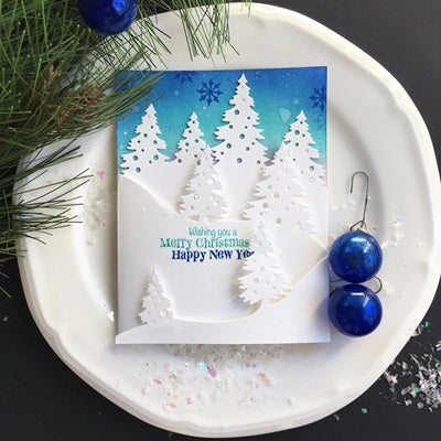 Hero Art - Dies - Tri-fold Edge Winter Pine