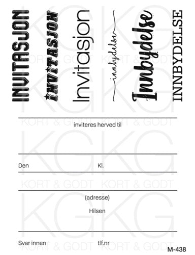 Kort & Godt - Clearstamps Medium plate - M-438