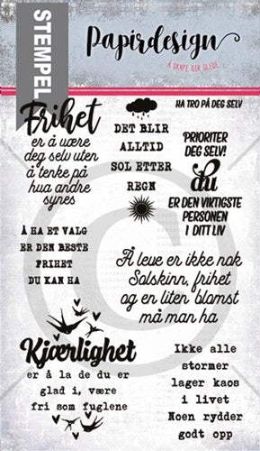 Papirdesign - Clear stamps - Frihet