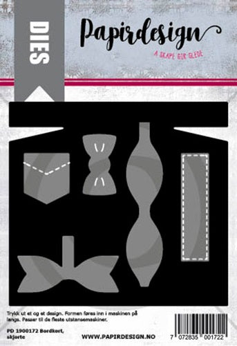 Papirdesign - Dies - Bordkort, skjorte