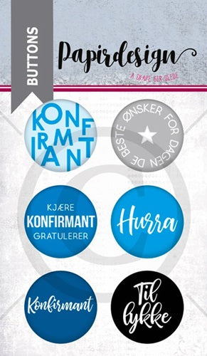 Papirdesign - Buttons - Konfirmant, 2