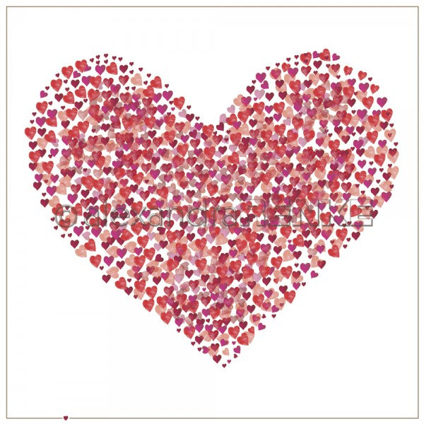 Alexandra Renke - Red hearts out of hearts 12x12"