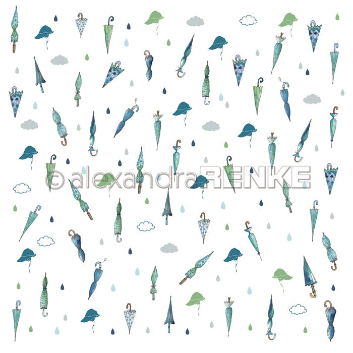 Alexandra Renke - Get well soon - Closed umbrellas 12x12"