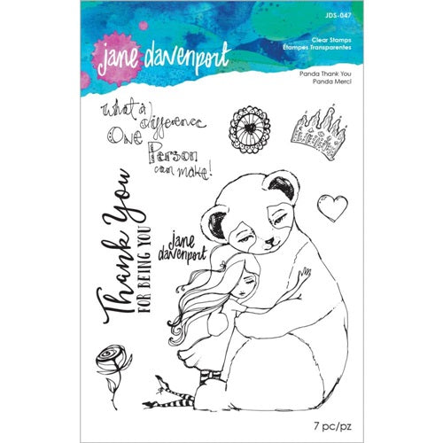 Jane Davenport - Clear Stamp - Panda Thank you