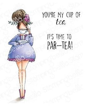 Stamping Bella - Cling Mounted Stamp - Curvy Girl Loves tea