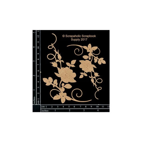 Scrapaholics - Chipboard - Rose Corners