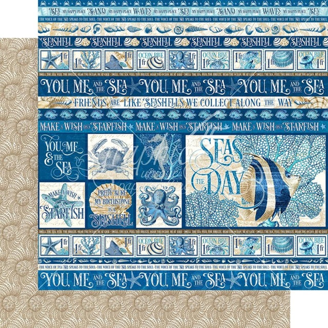 Graphic45 - Ocean Blue - Corfu   12 x 12"