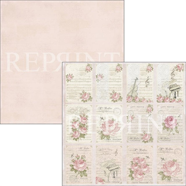 Reprint - Music & Roses - Tags 12 x12"