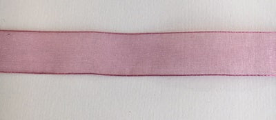 Bånd - Sheer - Organza - Mørk rosa - 1,0cm - METERSVIS
