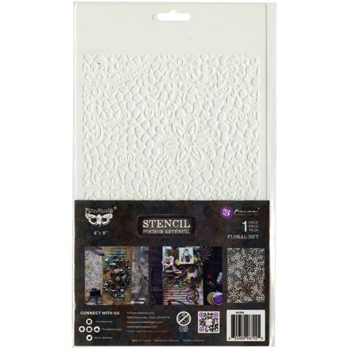 Prima - Finnabair - Elementals Stencil - Floral Net 6x9"