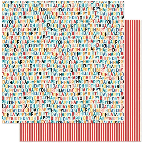 Authentique - Hooray - Happy Birthday 12 x12"