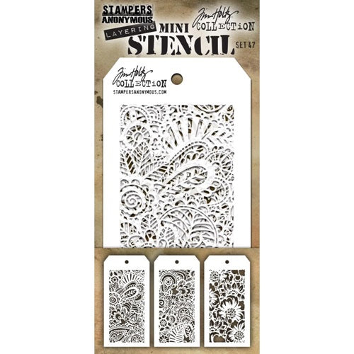 Tim Holtz - Mini Stencil  Set #47