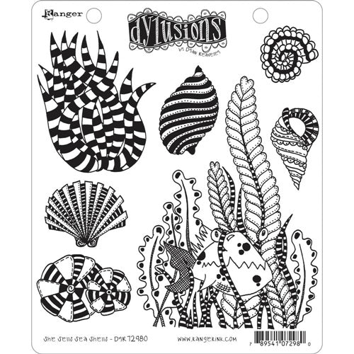 Dylusions - Cling Stamps - She sells sea shells