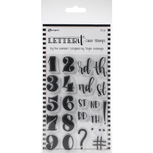 Ranger - Letter It - Clear Stamp Set - By the numbers