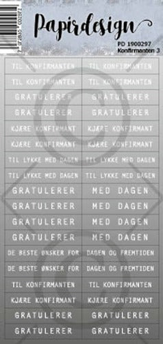 Papirdesign - Klistremerke - Konfirmant 3