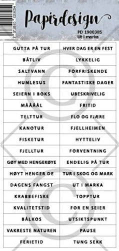 Papirdesign - Klistremerke - Ut i marka