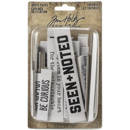 Tim Holtz - Ideaology - Quote Chips - Theories