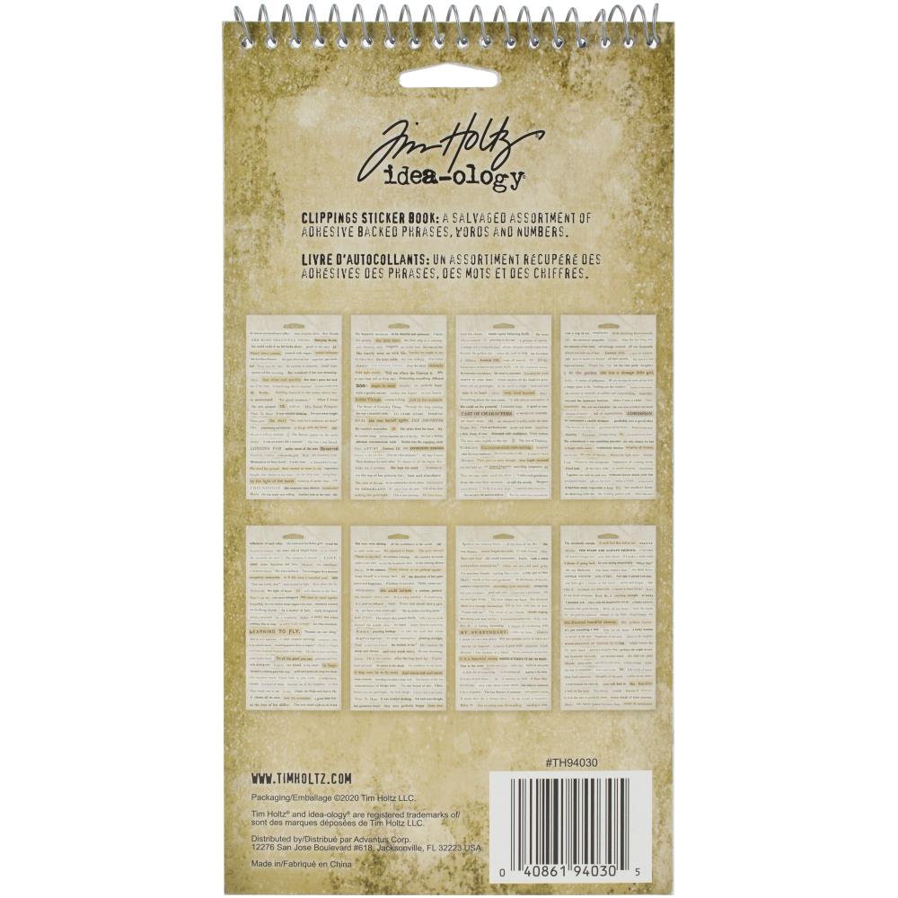 Tim Holtz - IdeaOlogy - Clippings Sticker book