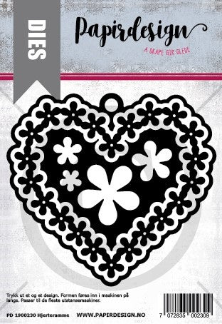 Papirdesign - Dies - Hjerteramme