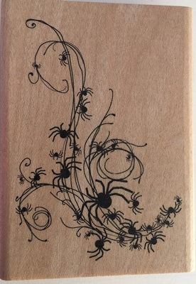 Inkadinkado - Wood Mount Stamp - Spiders
