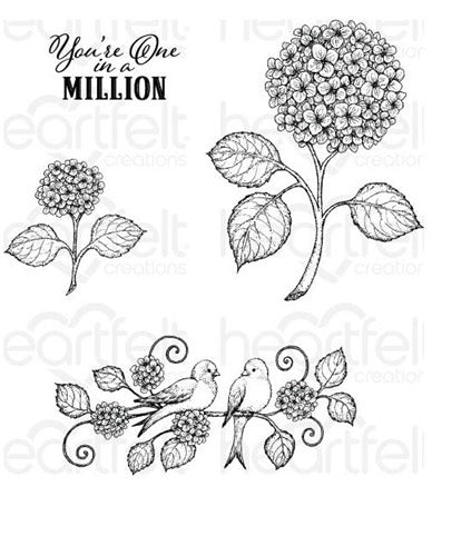 Heartfelt Creations - Cling Stamps - Fresh Cut Hydrangea