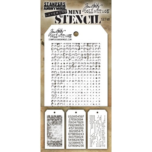 Tim Holtz - Mini Stencil  Set #48