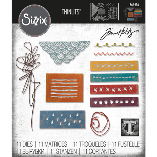 Sizzix - Tim Holtz Alterations - Thinlits - Media Marks