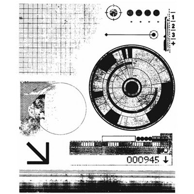 Tim Holtz Collection - Cling Stamps - Glitch 1