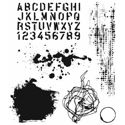 Tim Holtz Collection - Cling Stamps - Grunged