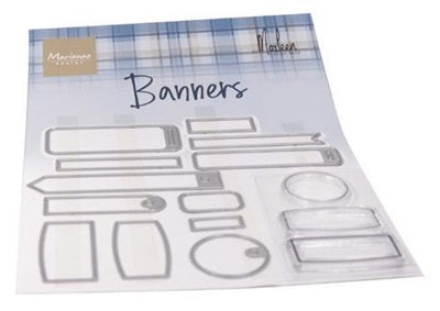 Marianne Design - Clear stamps & dies - Banners