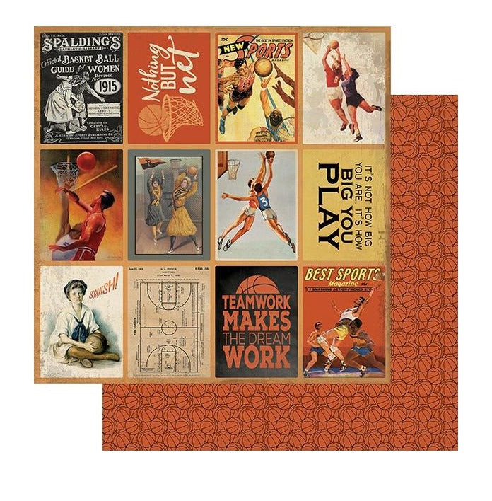 Authentique - All Star Paper Pack - Basketball 12 x 12"