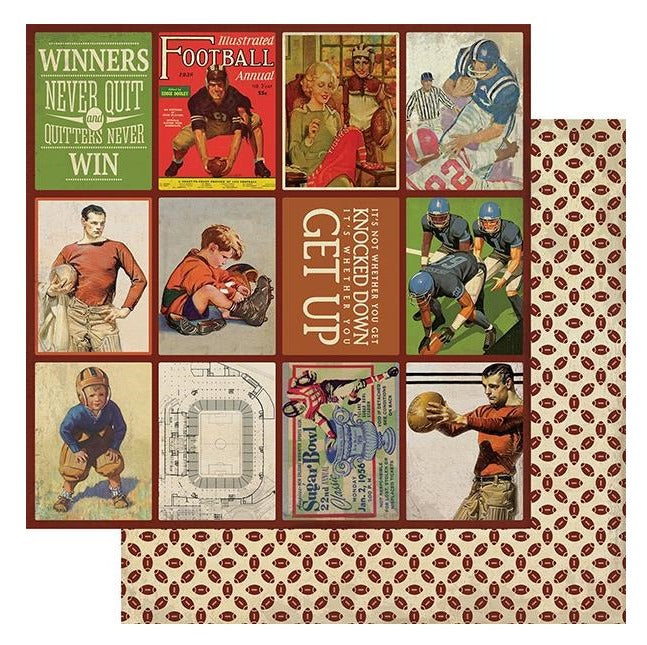 Authentique - All Star Paper Pack - Football 12 x 12"