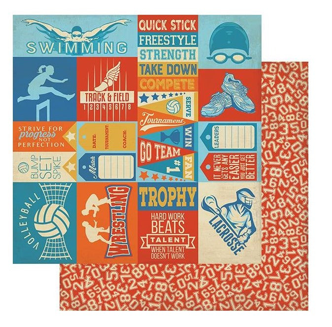Authentique - All Star Paper Pack - Club Sports 12 x 12"