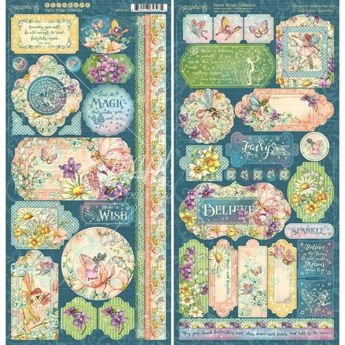 Graphic 45 - Fairie Wings Collection - Sticker Sheet