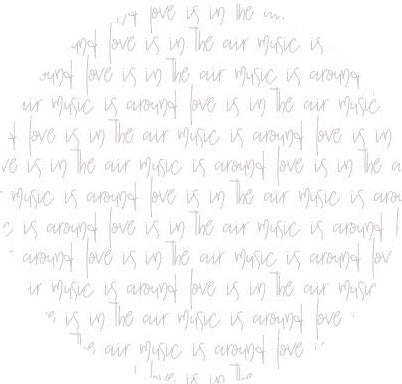 Alexandra Renke - Typo Love is in the air - Stone Gray 12 x 12"