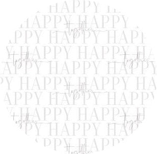Alexandra Renke -Typo Happy Together - Stone Gray - 12 x 12"