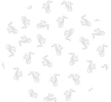 Alexandra Renke - Saxophone pattern - Stone Gray 12 x 12"