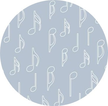 Alexandra Renke - Note Pattern - Greyblue - 12 x 12"
