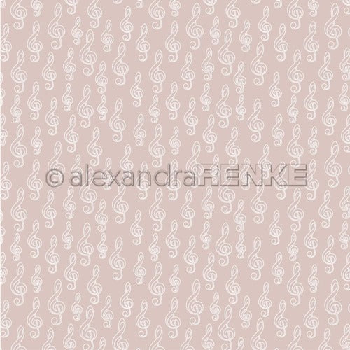 Alexandra Renke - Clef on Gold - 12 x 12"