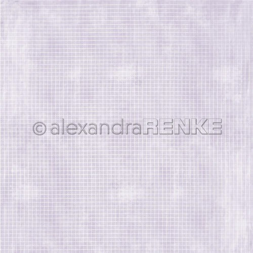Alexandra Renke - Checkered on Lilac - 12 x 12"