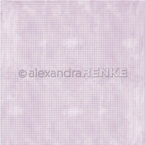 Alexandra Renke - Checkered on Lavender - 12 x 12"