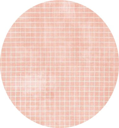 Alexandra Renke - Checkered on Coral - 12 x 12"