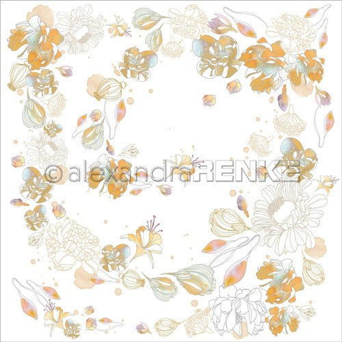 Alexandra Renke - Music Flowers - Saffron - 12 x 12"