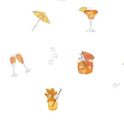 Alexandra Renke - Cocktails Collection - Orange Summer -  12 x 12"