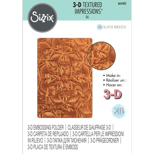 Sizzix - 3D Embossig Folder - Floral Mandala - A6