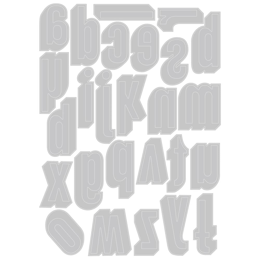 Tim Holtz Alterations - Thinlits - Alphanumeric Shadow - Lower Case